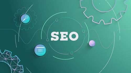 Infographic Seo Green Background Looped