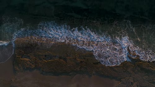 Aerial Video of Golden Sunset on Mediterranean Seashore