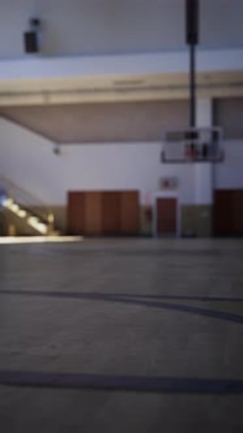 Blurry View of College Basketball Court