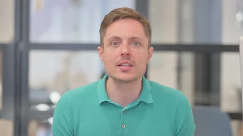 Angry Man Talking in Office