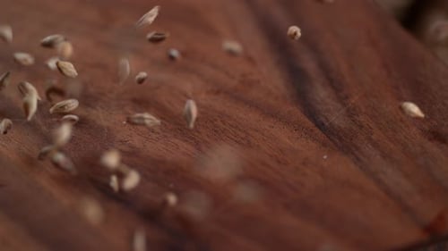 Golden barley gracefully pouring in super slow motion phantom flex 4k