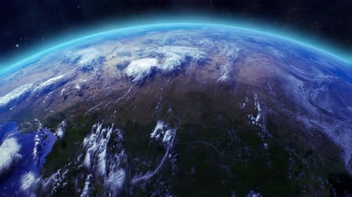 Über den Planeten Erde fliegen