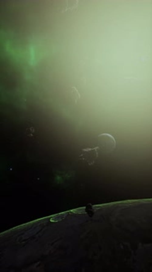 a Large Cluster of Asteroids Near an Unknown Planet Vertical