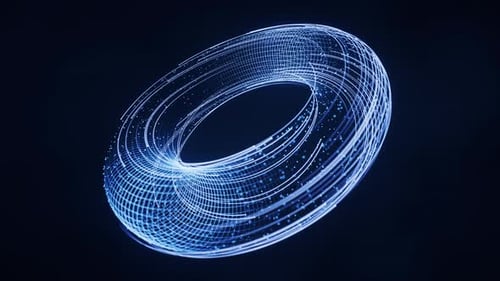 Flowing digital lines with cyberspace background