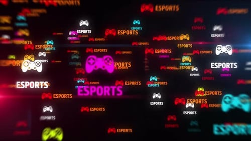 Símbolo de esportes eletrônicos: efeito de túnel, voa entre
