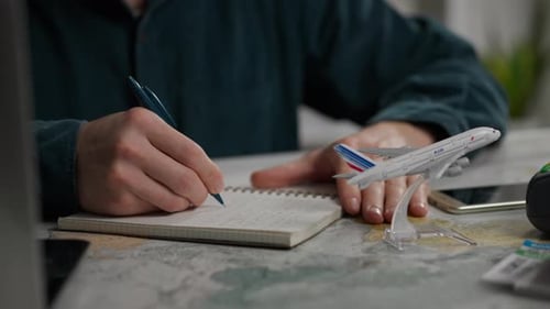 Travel Planning with Airplane Model and World Map