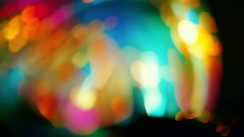 Abstract Bokeh Lights Rainbow Motion Background Loop