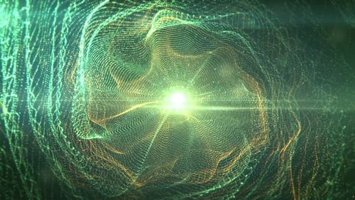 Abstract Digital Particles Tunneling to a Bright Light Source