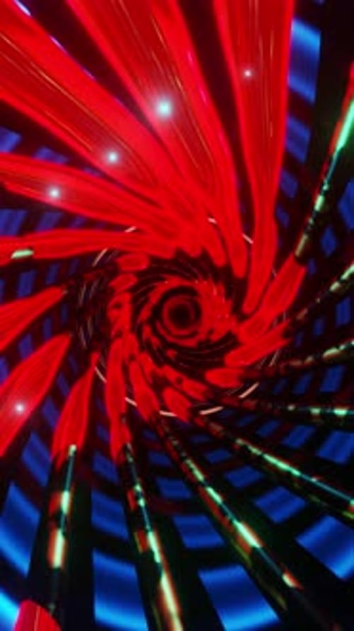 Dynamic Abstract Tunnel Vortex Background Animation
