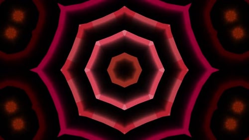 Abstract Kaleidoscope Hexagon Pattern Loop