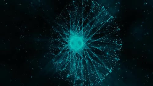Futuristic Abstract Particle Network Loop Background