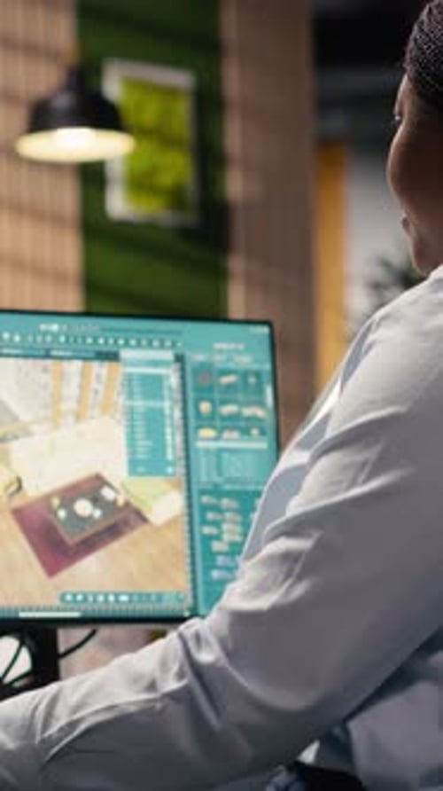 Vertikaler Video-Innenarchitekt verwendet neuronale KI-Netzwerke für den 3D-Wohnungsaufbau