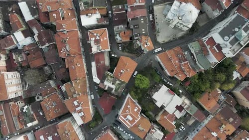 Luftaufnahme der Innenstadt von Istanbul, Türkei.