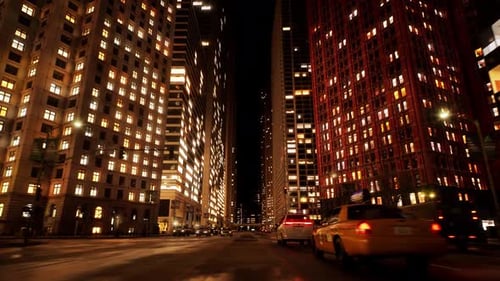 Straßenverkehr, Autos, Stadt, Nachtbewegungshintergrund 4k