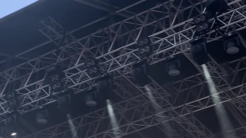 Concert Stage Lights and Haze at Daytime