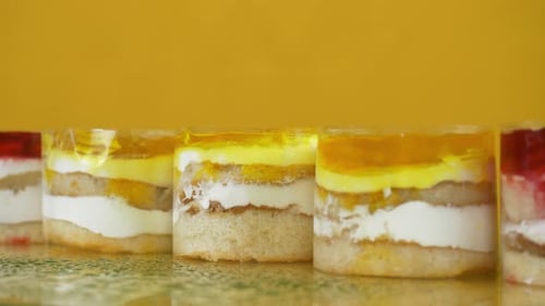 Delicious Dessert Treats Layered and Ready to Eat