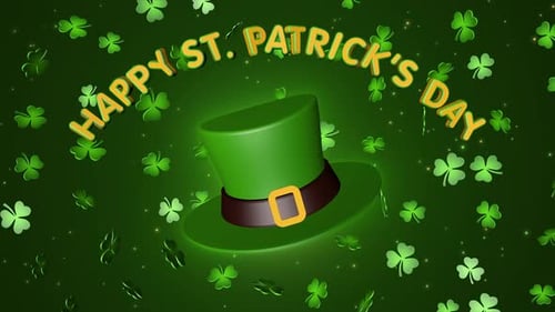 Happy St. Patrick's Day animation 4K