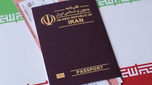Iranian passport for travelling, flying and doing business. Iran document, id