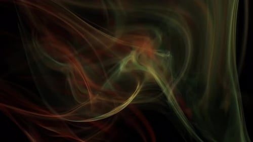 Dynamic Abstract Red Green Fluid Smoke Motion Background