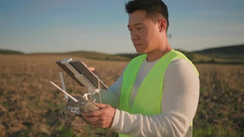 Drone Operator Leveraging Advanced Technology in Agricultural Fields for Enhanced Productivity