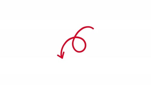 Curly Loop Arrow Hand Drawn Animation