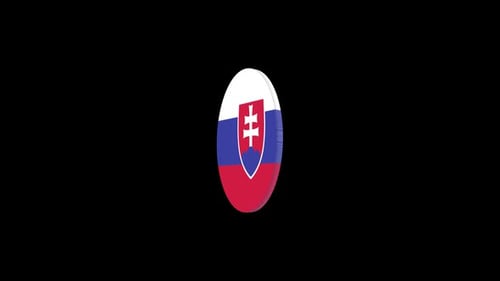flag of Slovakia 3d icon video