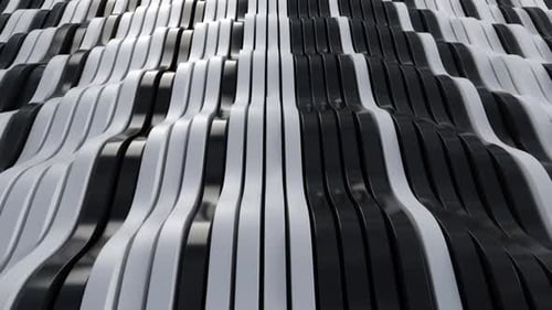 Black And White Waves Loop