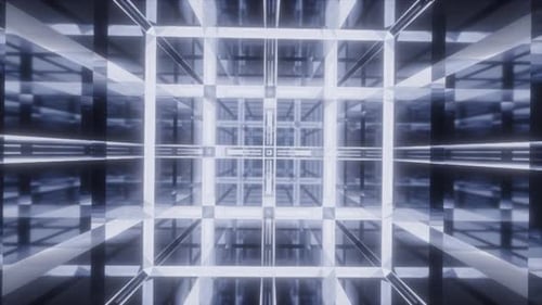 Cube Rotate In Virtual Space Loop