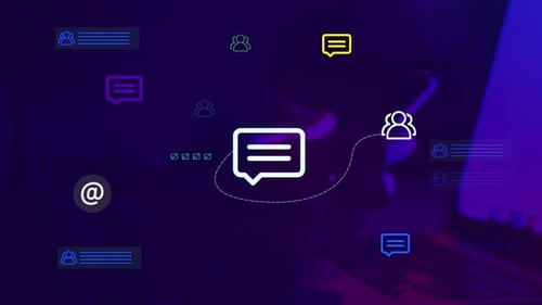 Modern Flat Design Social Media Communication Icons