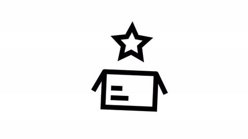 Animated Pop Up Star Icon in a Box