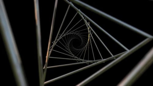 Abstract Geometric Triangle Tunnel Loop