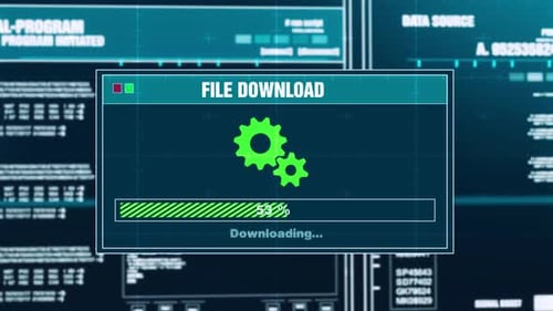 Downloading Files Progress Warning Message Download Failed Alert On Screen