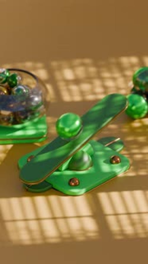 Balancing Marble 3d Loop Animation