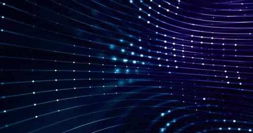 Zirkuläre Daten zum Metaverse. Punktverbindung beim Hochladen von Informationen.