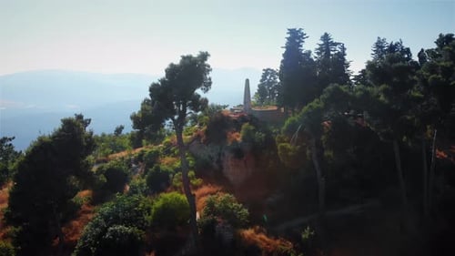 Zefat old Crusaders Fortress Aerial view