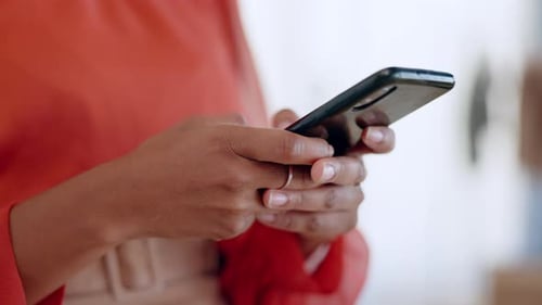 Adult Hands Using Smartphone Mobile Device