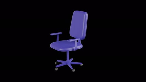 3D Animation of Office Chair