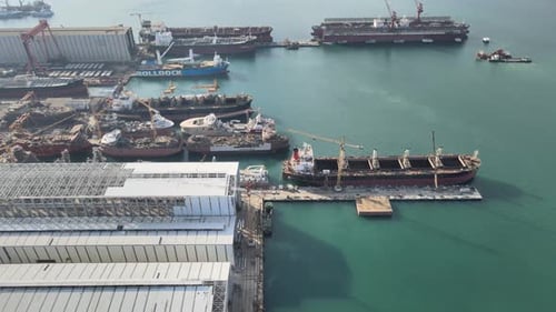 aerial shipyard port