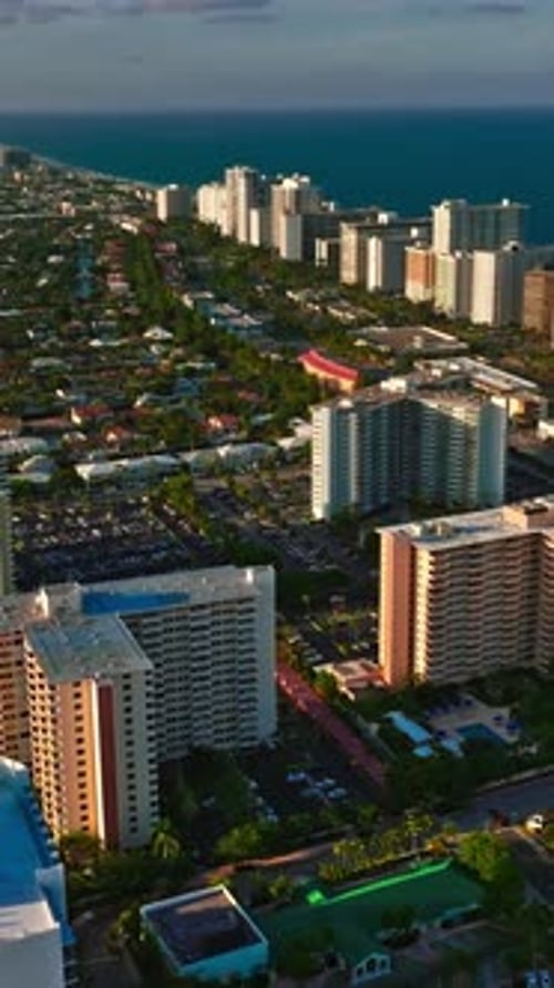 Stunning aerial view of Miami showcasing urban landscape and coastline