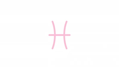 Pisces zodiac sign 2D object animation