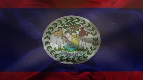 Animated Waving Flag of Belize