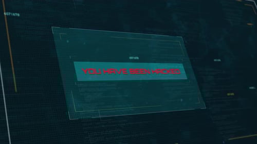 You Have been Hacked Warning: Futuristic Loading Screen Animation for Cyber Security