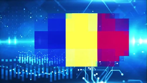 Economic Growth Graph with Chad Flag