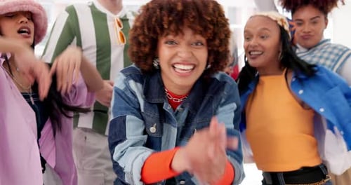 Dance, group and studio for hip hop, performance and movement practice for rehearsal together