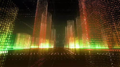 Technological Digital City Background V7