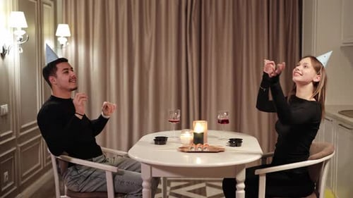 Friends Celebrate Birthday Together At Home