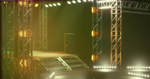Realistic Animated Concert Stage Lighting Background