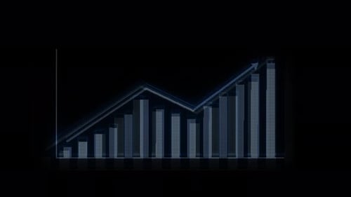 Digital Business Growth Bar Graph Animation