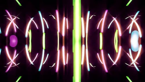 Dynamic Neon Light Lines Abstract Looping Background