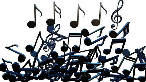 3D Musical Notes Falling Animation, Transitions Motion Graphics ft ...